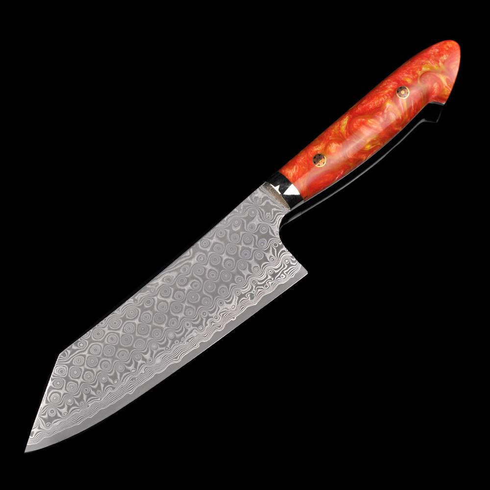 日本二唐刃物 大马士革钢菜切厨刀 3200