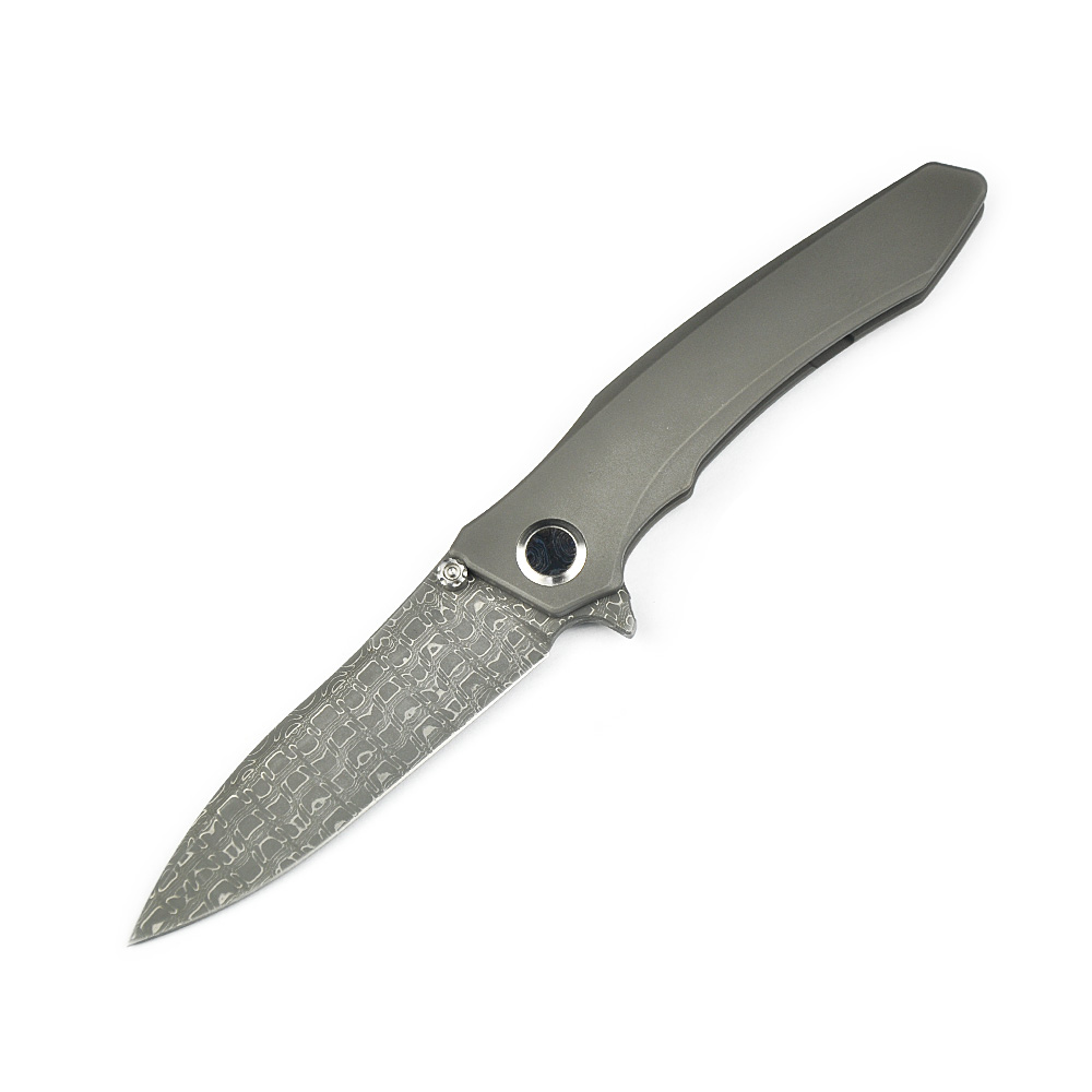 🚫 Maxace Knives 琥珀2S 大马士革钢 一体钛柄 3800