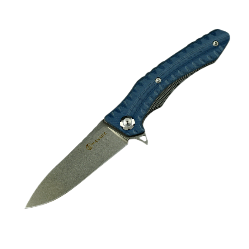 Maxace Knives 狂徒二代 K110钢 G10柄 MZ205 深蓝色柄 258