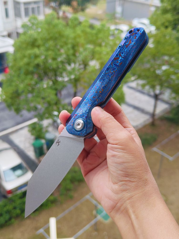 【售完】Kansept Knives Bulldozer CPM-20CV钢 钛马+钛合金柄 钛马背夹 K1028A3 原价2180 特惠1199