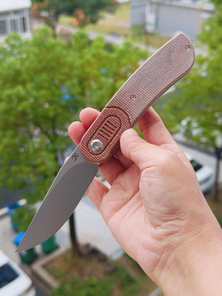 【售完】Kansept Knives Reverie 154CM钢 米卡塔柄 T2025A6 棕色  原价583 特惠249