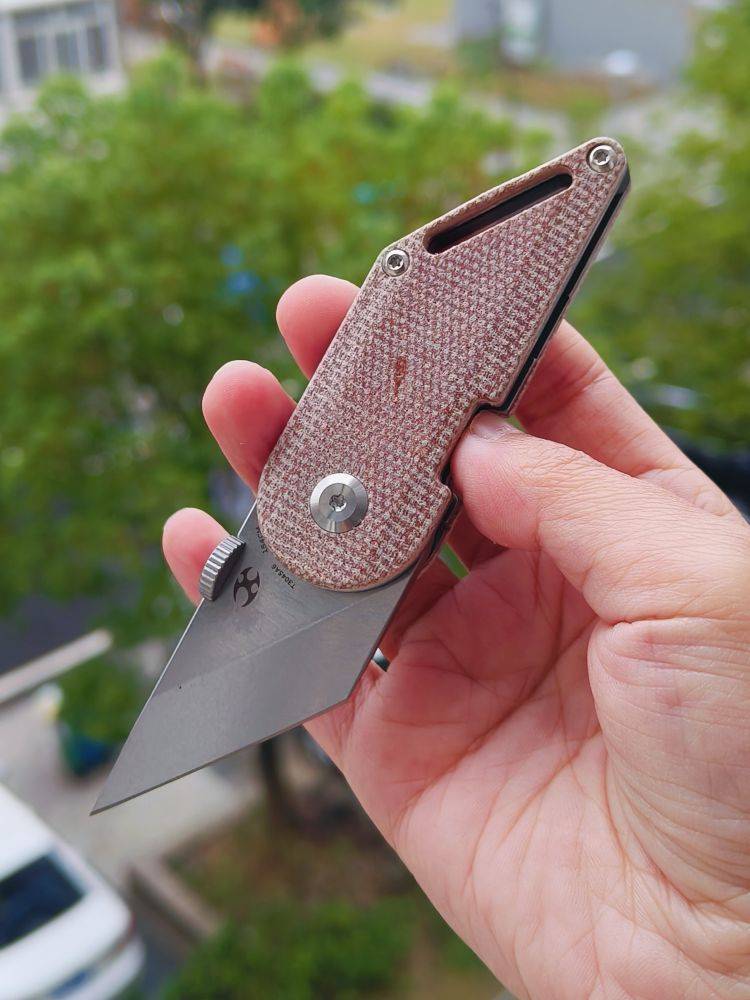 【售完】Kansept Knives Dash 154CM钢 米卡塔手柄 T3045A6 棕色 原价468 特惠220