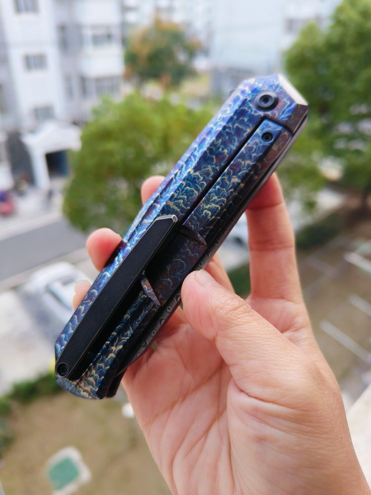 Kansept Knives INTEGRA 大马士革钢 钛合金柄 K1042D2 1500