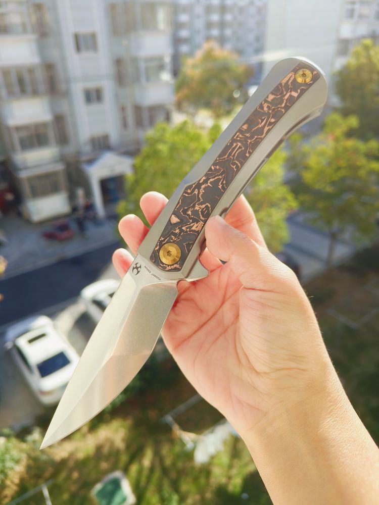 【售完】Kansept Knives KRATOS CPM-S35VN钢 钛合金+碳纤维柄 K1024A7 原价1600 特惠980