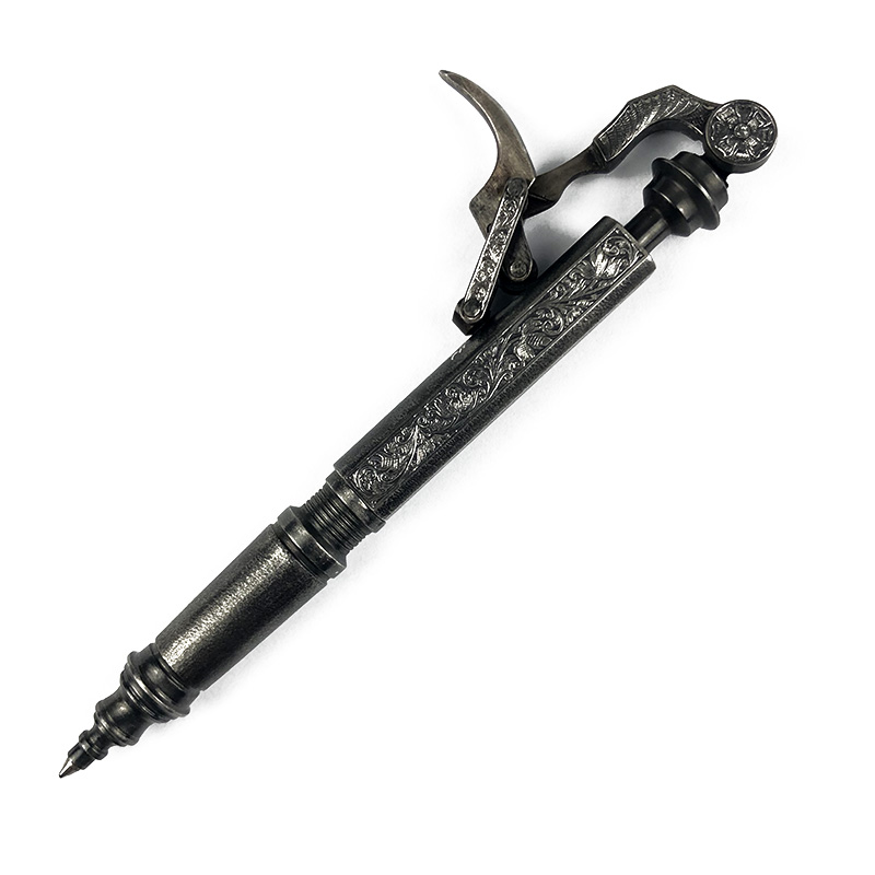 Hidetoshi Nakayama 中山英俊不锈钢雕刻款拨杆金属笔