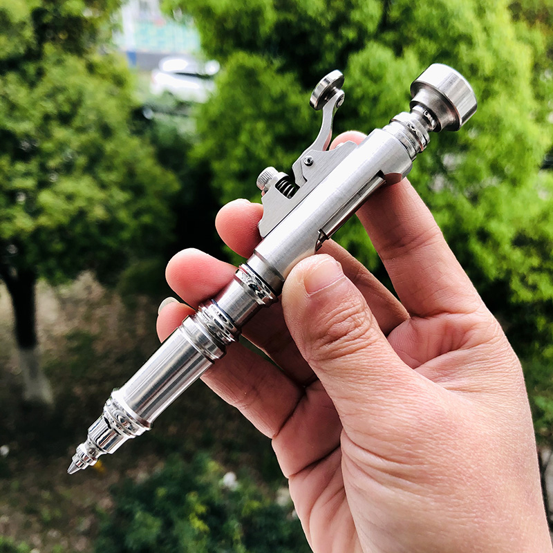 Hidetoshi Nakayama 日本中山英俊不锈钢旋转式开合金属签字笔