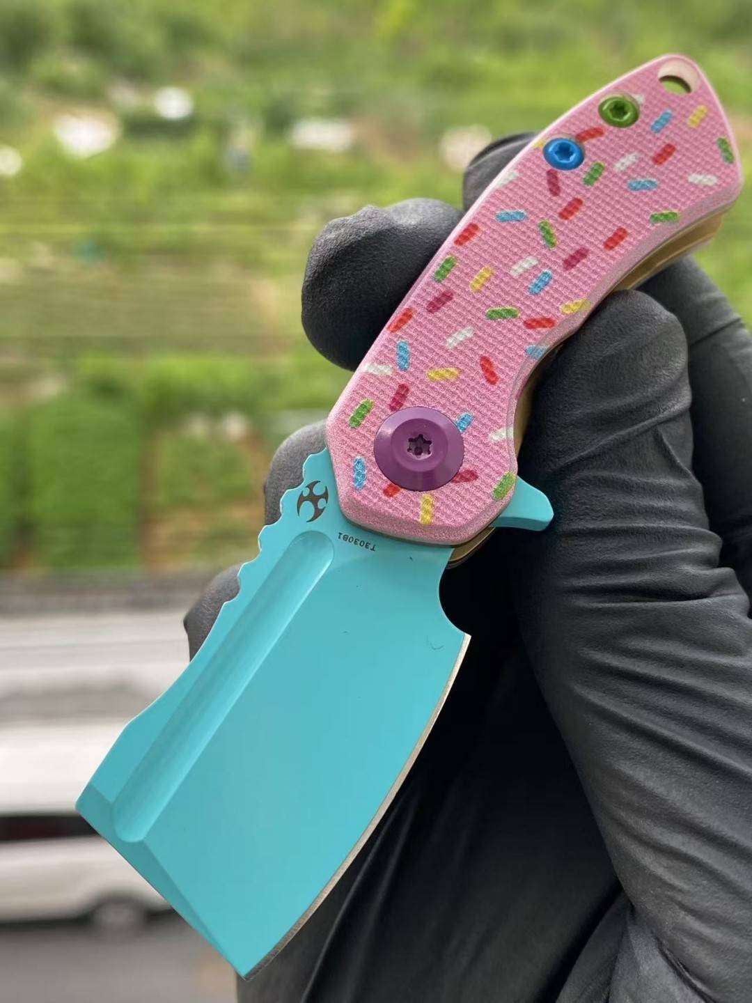 Kansept Knives 154CM钢 G10柄 甜甜圈折刀 T3030B1 粉色 428