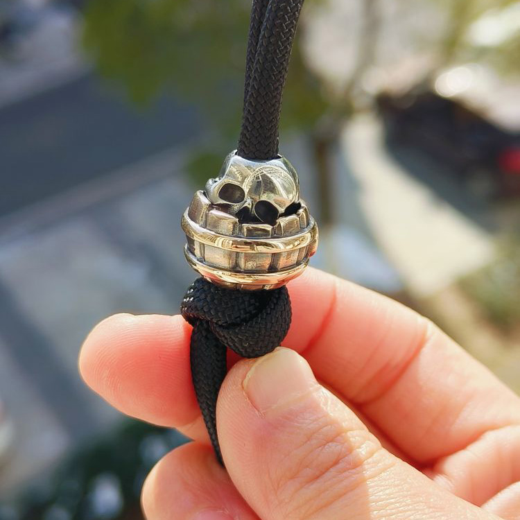 Cpprhd Beads 俄罗斯铜斑蛇桶骷髅伞绳刀坠 1880