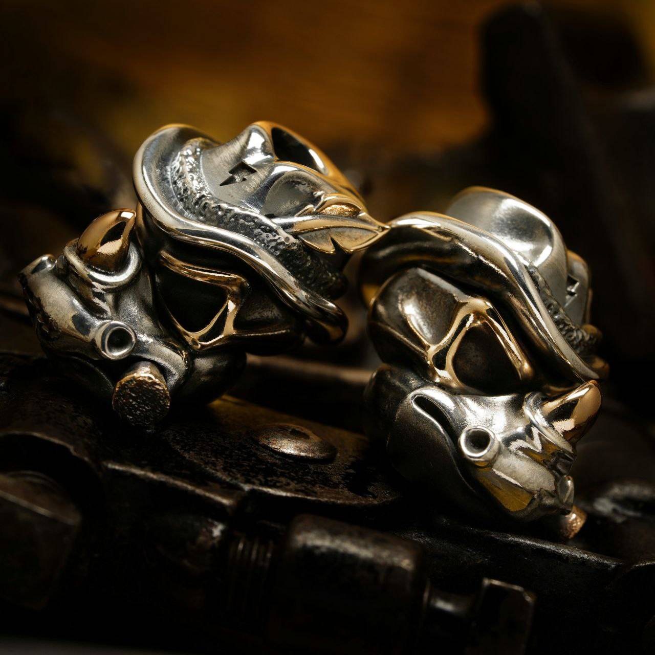 Cpprhd 俄罗斯铜斑蛇牛仔犀牛刀坠 限量版 3580