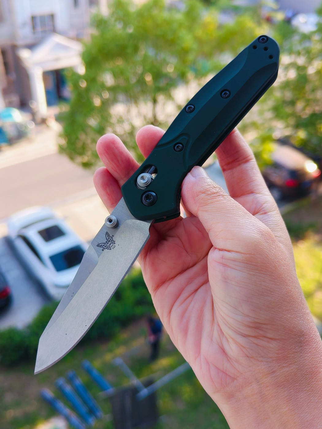 Benchmade Mini Osborne CPM-S30V钢 铝柄 945 绿色 1480