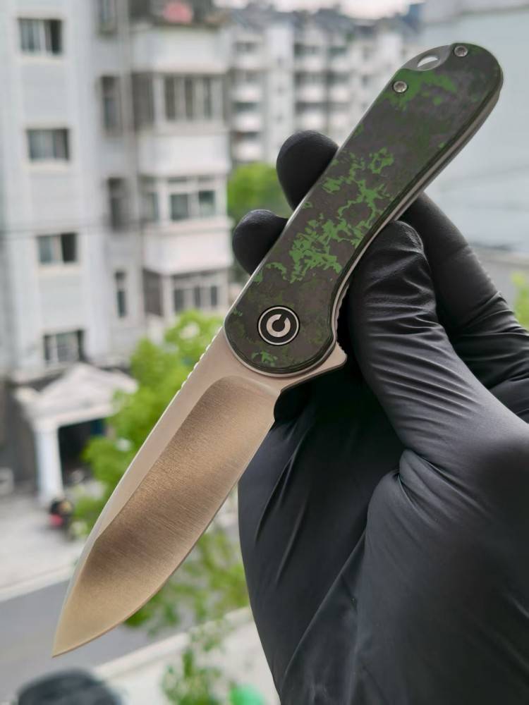 🔥 CIVIVI Elementum CPM-S35VN钢 碳纤维柄 C907A-6 绿色 780
