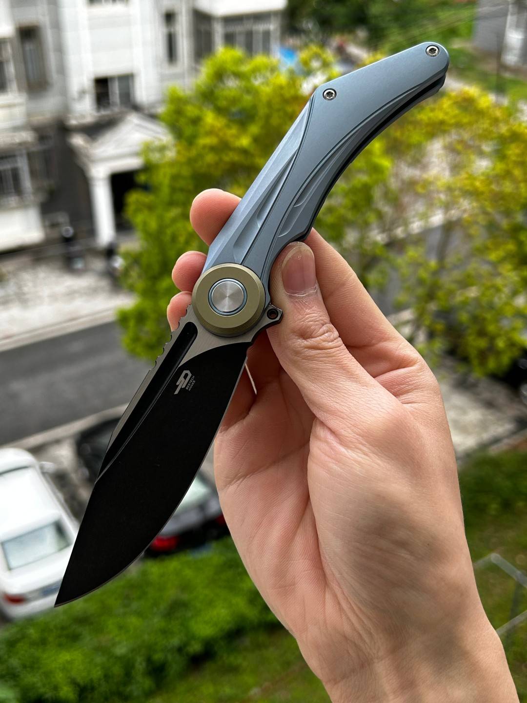 Bestech Seraph BT2403D M390刃 钛柄 蓝色 2160