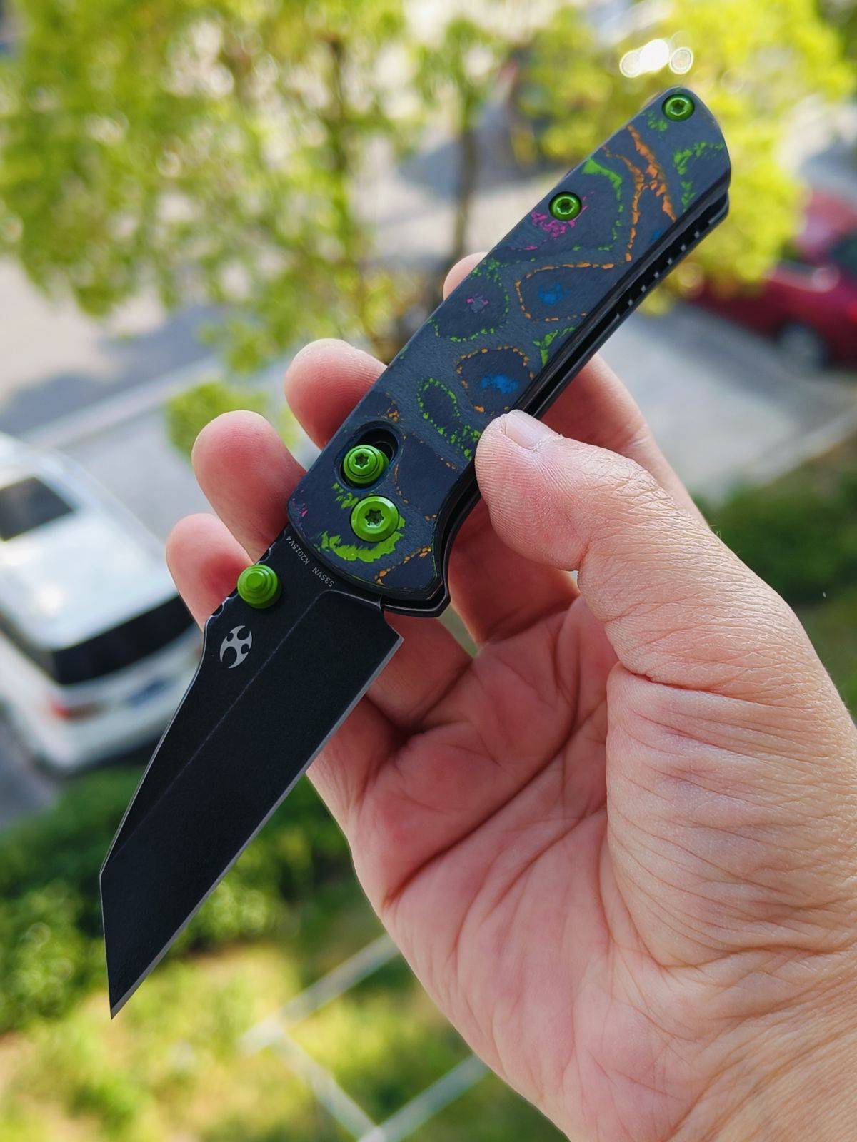 Kansept Little Main Street S35VN钢 碳纤维柄 K2015V4 云纹 838