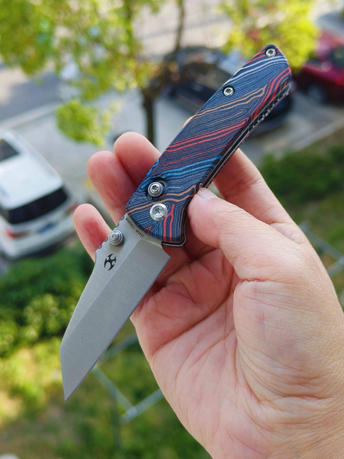 Kansept Little Main Street 154CM钢 G10柄 T2015V8 大马士革纹 450