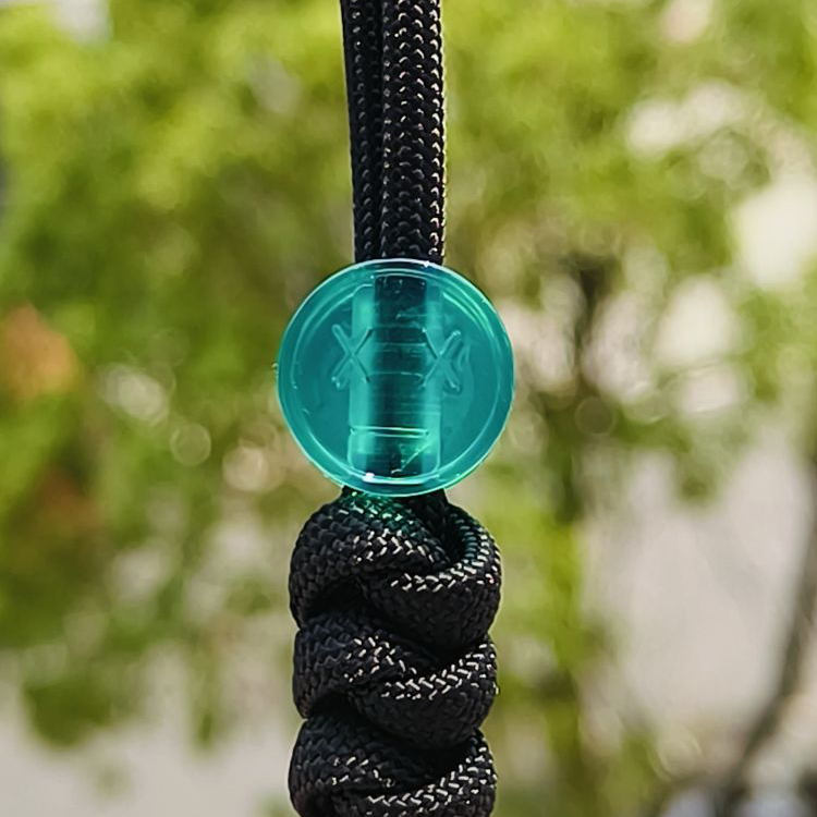 SSD工作室 蓝色树脂刀坠微笑 刀具装饰 28