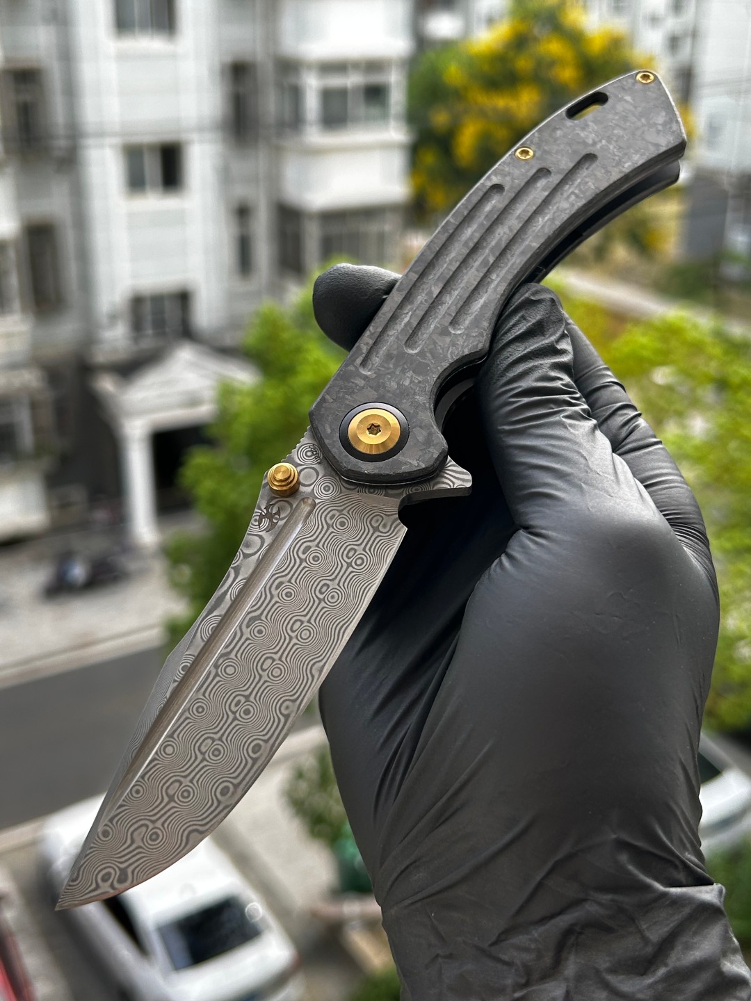 Kansept Pretatout 大马士革钢 碳纤维柄 K1032D2 黑色 658