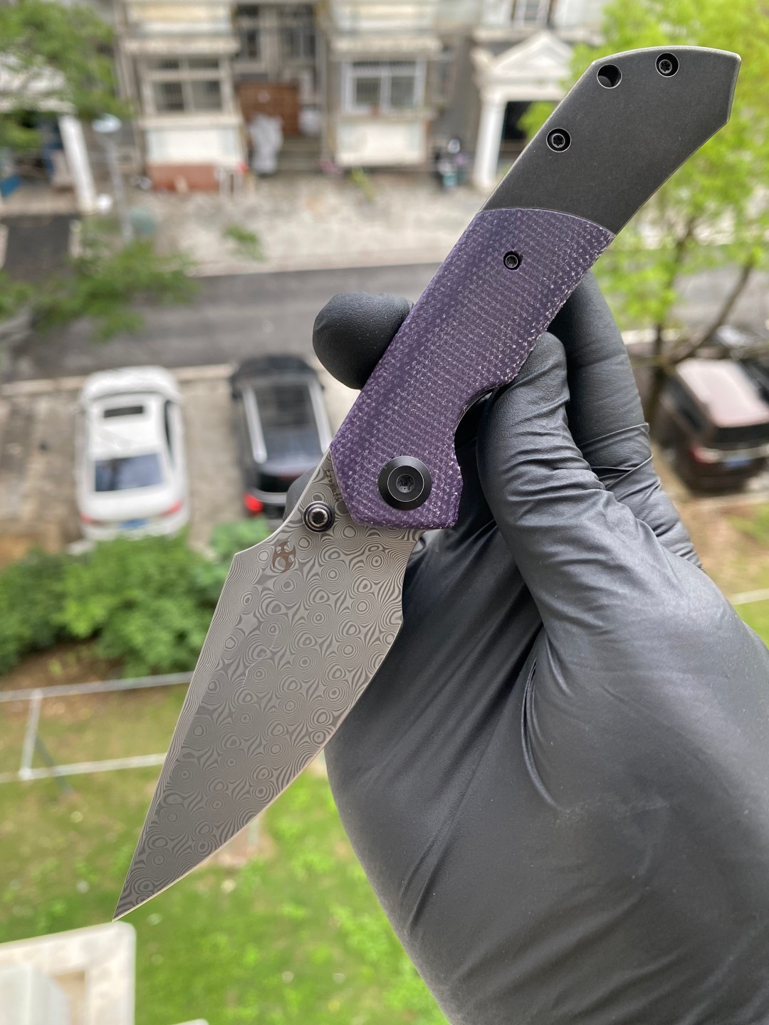 Kansept Fenrir 大马士革钢 碳纤维+钛柄 K1034Z2