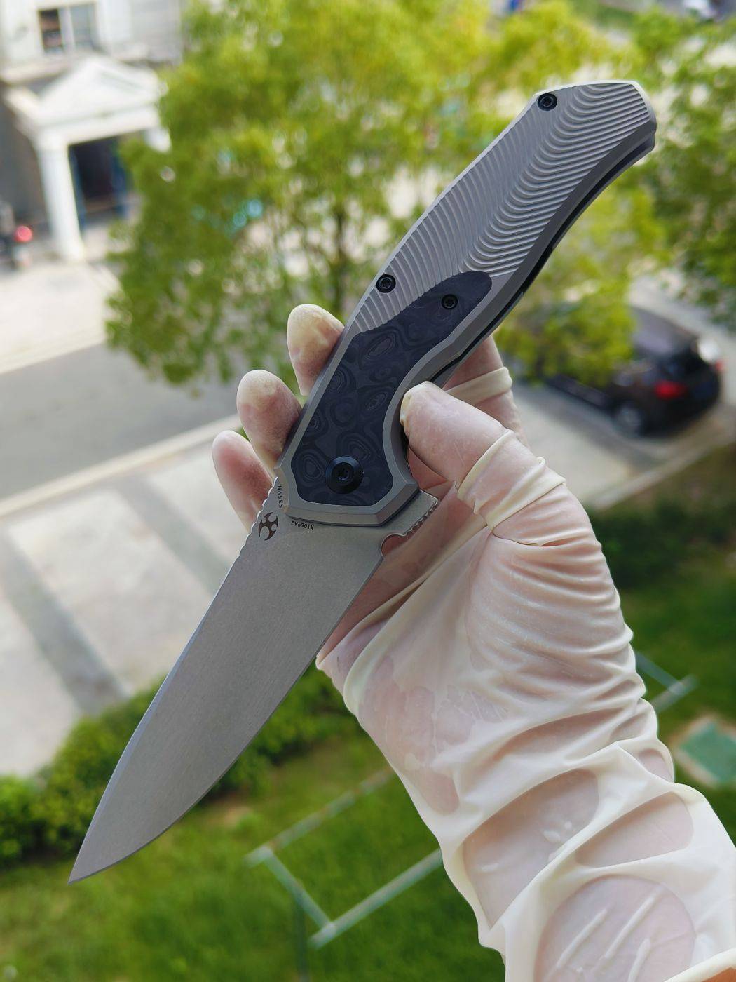 Kansept CPM-S35VN钢 钛柄 K1069A2 灰色 1200