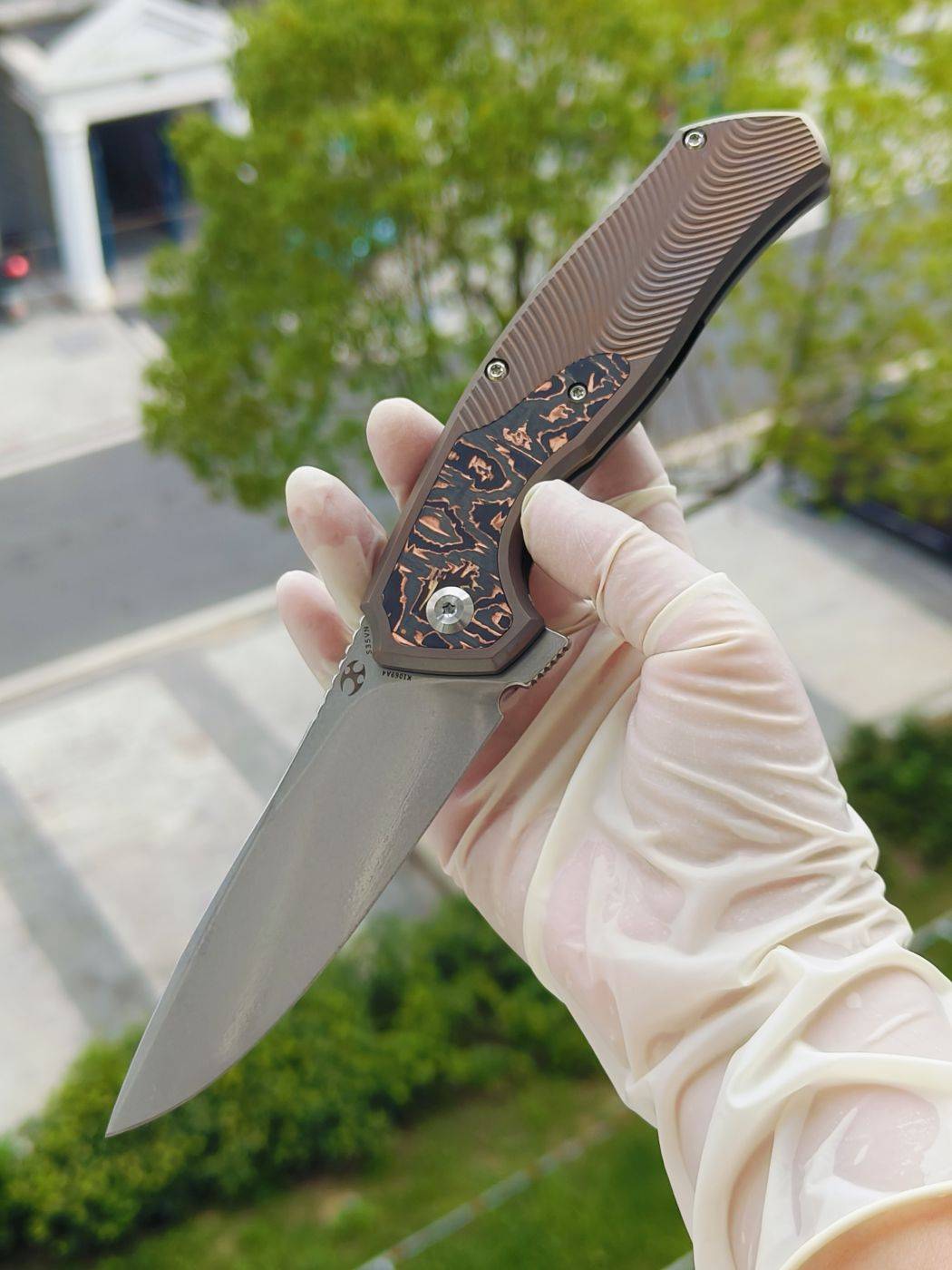 Kansept CPM-S35VN钢 钛柄 K1069A4 棕色 1250