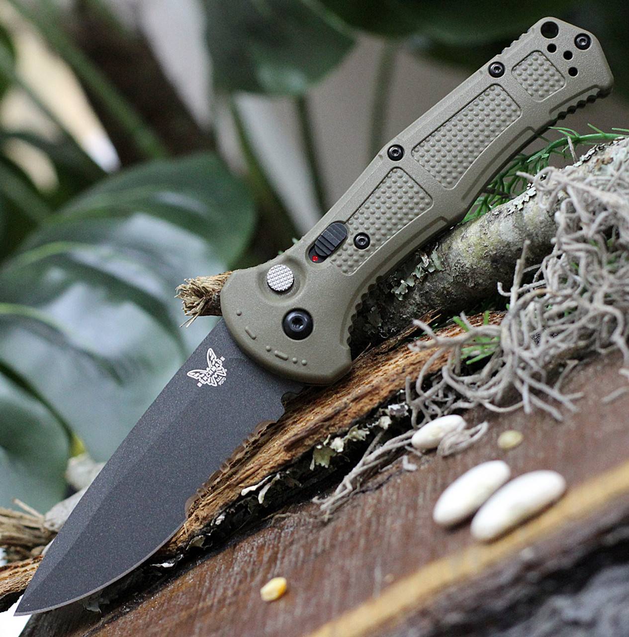 Benchmade Mini Claymore AUTO CPM-D2钢 Grivory尼龙柄 9570BK-1 军绿色 1599