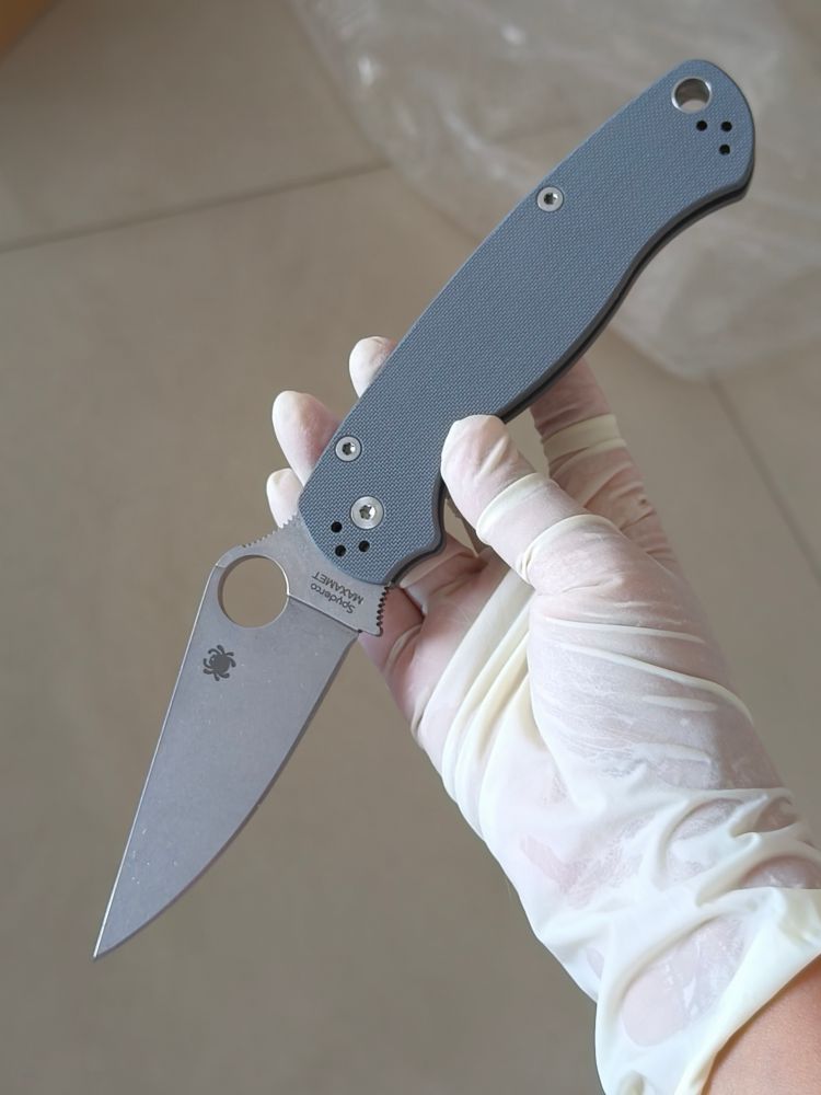 【已出】Spyderco Para Military 2 Maxamet钢 G10柄 C81GPDGY2 灰色 1500