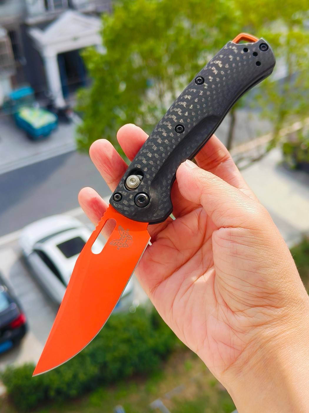 Benchmade Mini Taggedout AXIS CPM-MagnaCut钢 碳纤维柄 155330R-01 黑色 2400