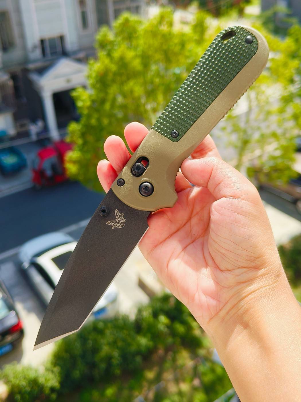 🔥Benchmade Redoubt CPM-D2钢 Grivory手柄 431BK-1 军绿色 1380