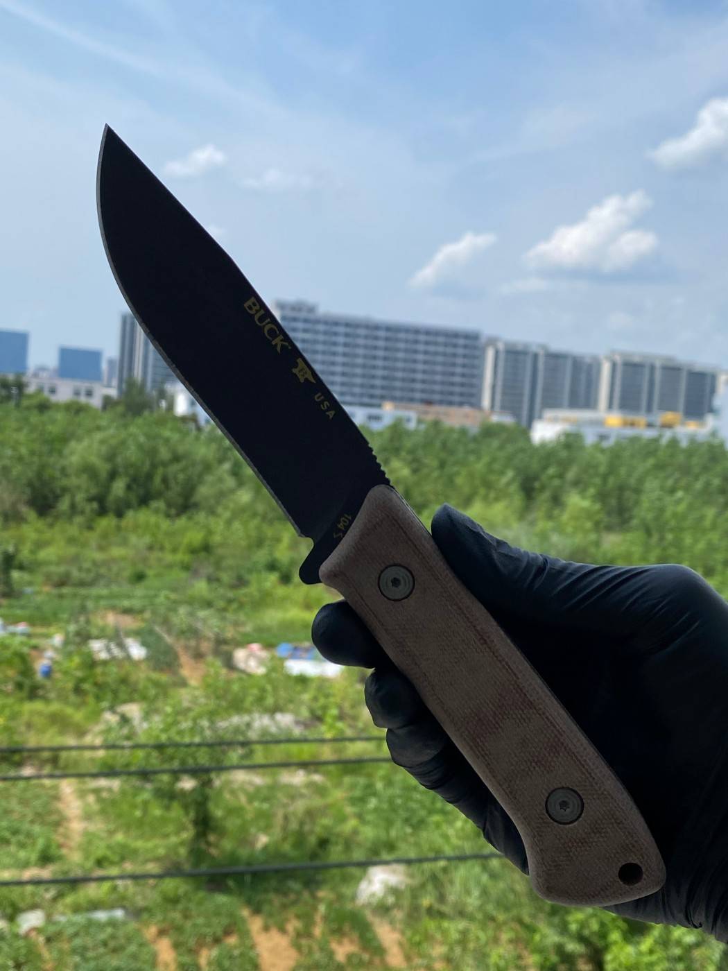 Buck knives 5160钢 米卡塔柄 0104BRS1-B 棕色 860