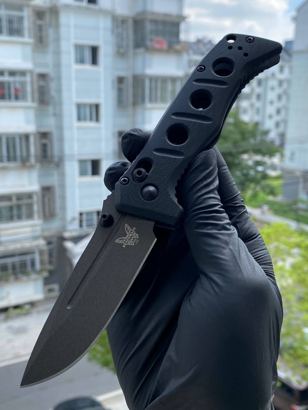 Benchamde Shane Sibert Mini Adamas CruWear钢 G10柄 273GY-1 黑色 1860