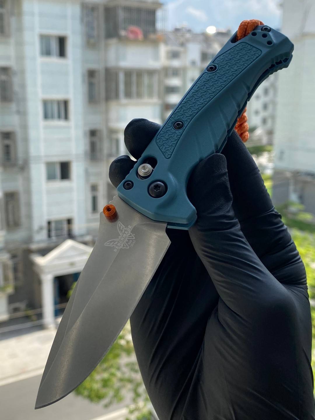 Benchmade Water Mini Adira MagnaCut钢 Grivory尼龙柄 18065 蓝色 1500