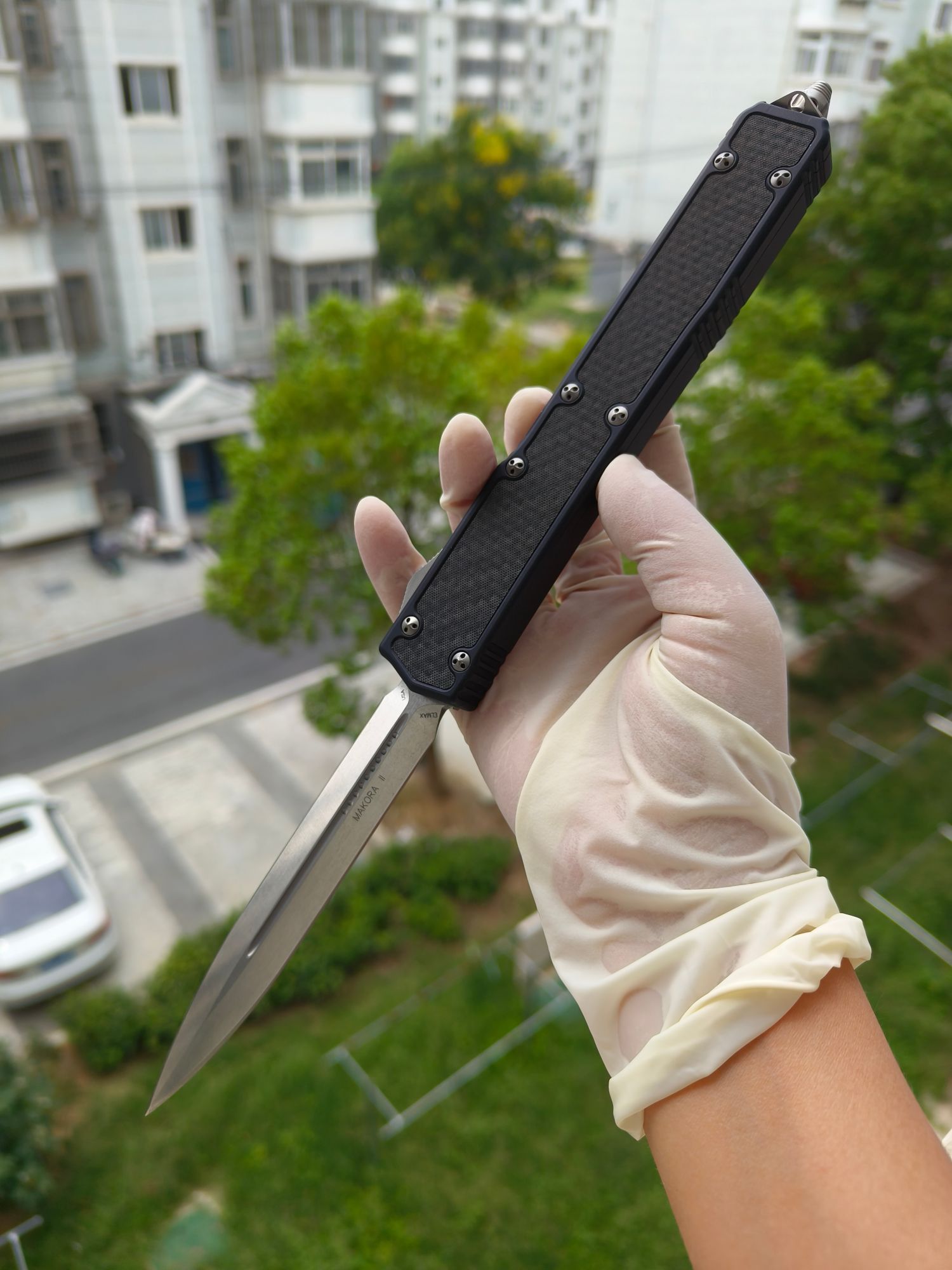 【已出】Microtech Makora II 圣蚂蚁二代 ELMAX钢 铝合金柄 106-10 黑色 3500 停产型号