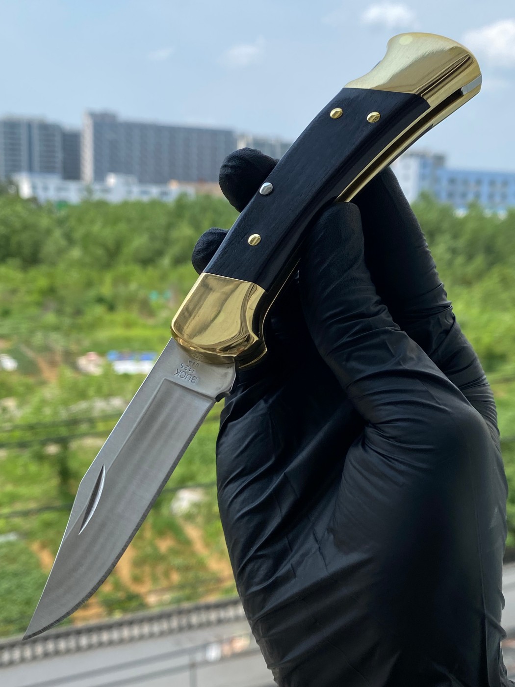 Buck Knives 0112BRS-B Ranger 420HC钢 乌木+黄铜柄 520