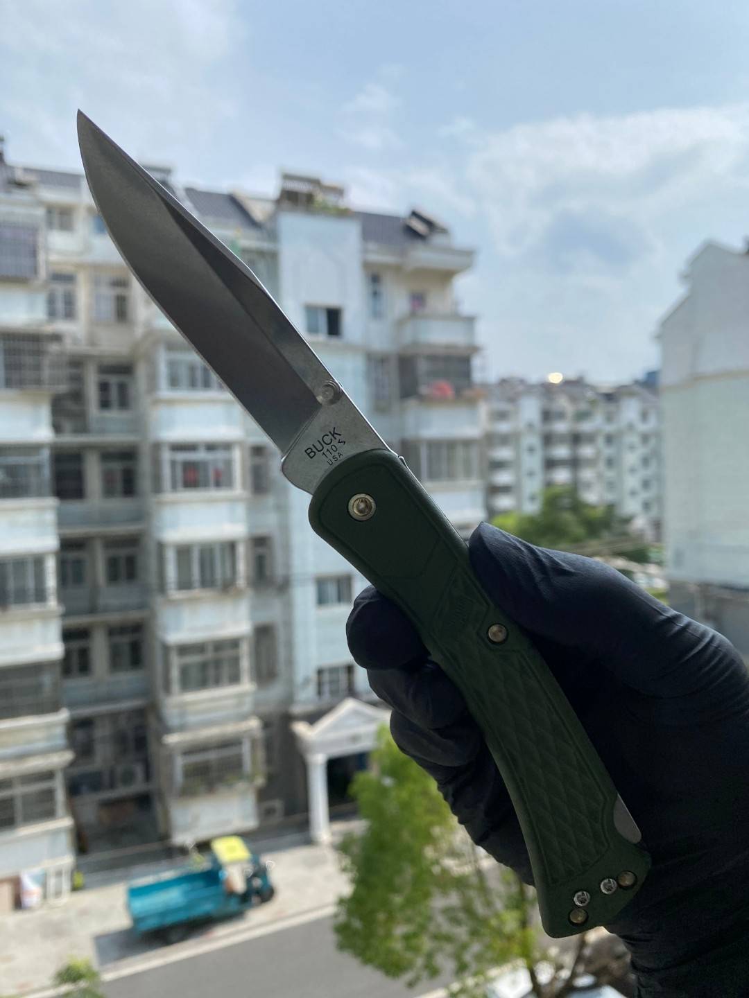 BUCK 0110ODS2-B Slim Hunte 420HC钢 玻璃纤维尼龙柄 绿色 349
