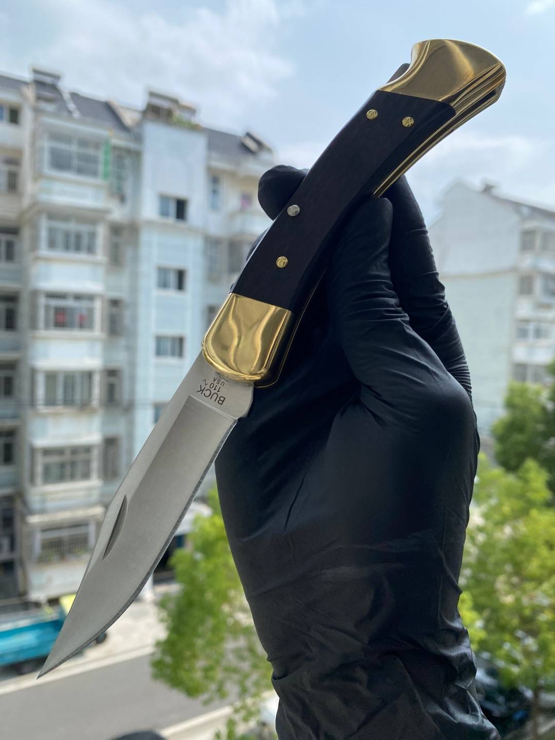 🥇 BUCK 0110BRS-B Hunter 420HC钢 木+黄铜刀枕柄 580