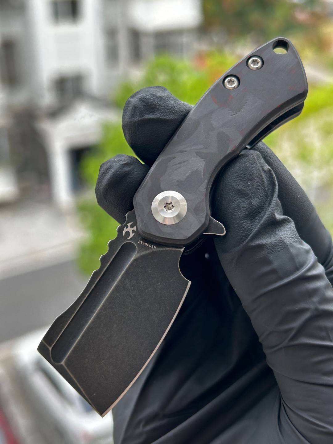 kansept mini korvid S35VN钢 红黑碳纤维 K3030A13 红黑 670