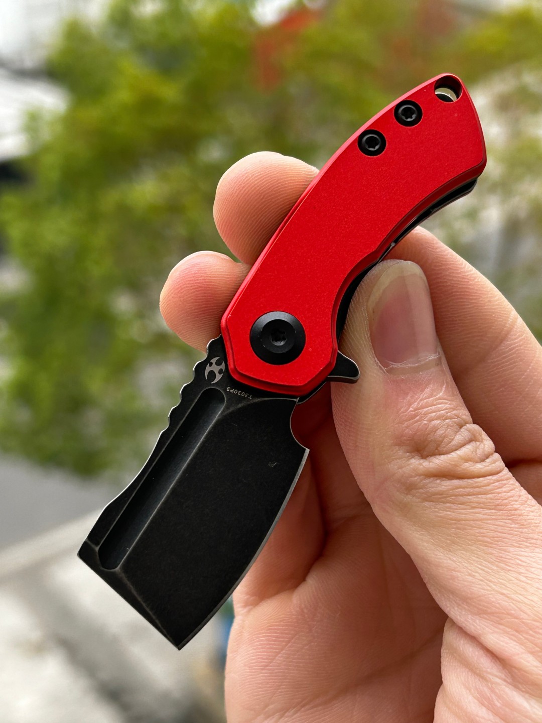 kansept mini korvid 154CM钢 铝合金柄 T3030P3 红色 430