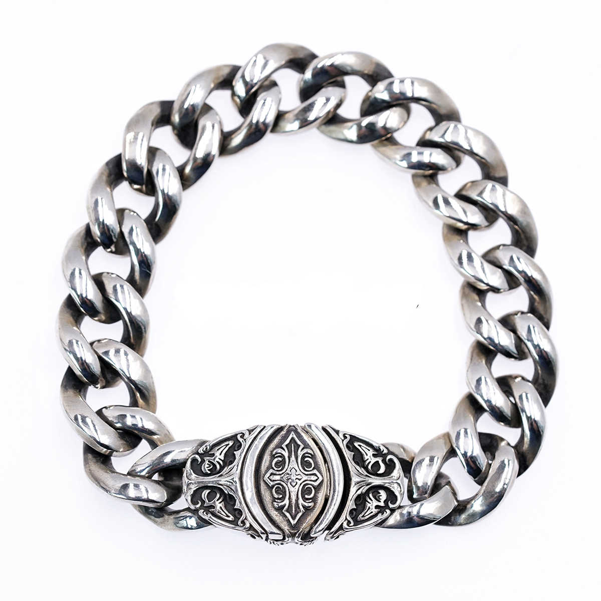 渡鸦工作室 925银 荣耀手链 男士手链 原创设计 12MM宽版 2199