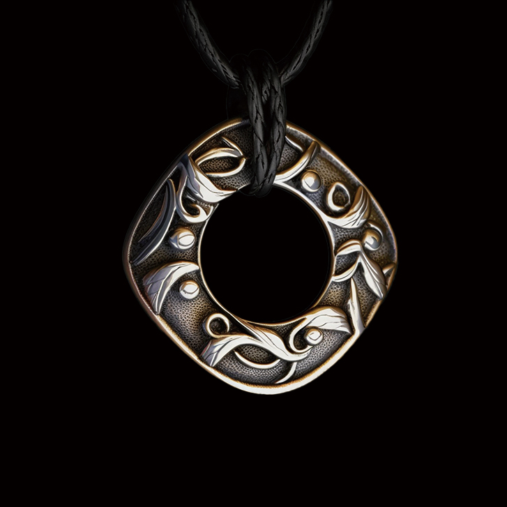 DYQ Jewelry 方圆 黄铜材质 男士项链吊坠珠宝饰品