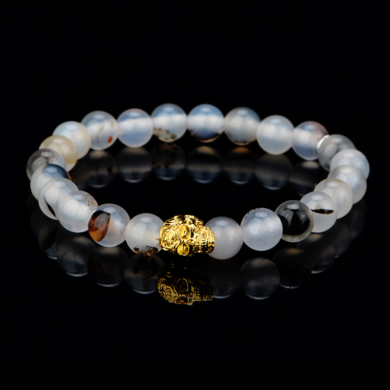 DYQ Jewelry 极简 珊瑚石男生轻奢珠链手链