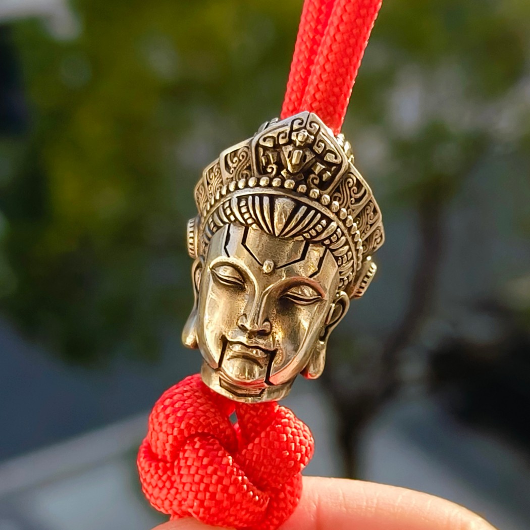 渡鸦工作室默物系列 925银饰 机械飞升佛头刀坠挂坠吊坠