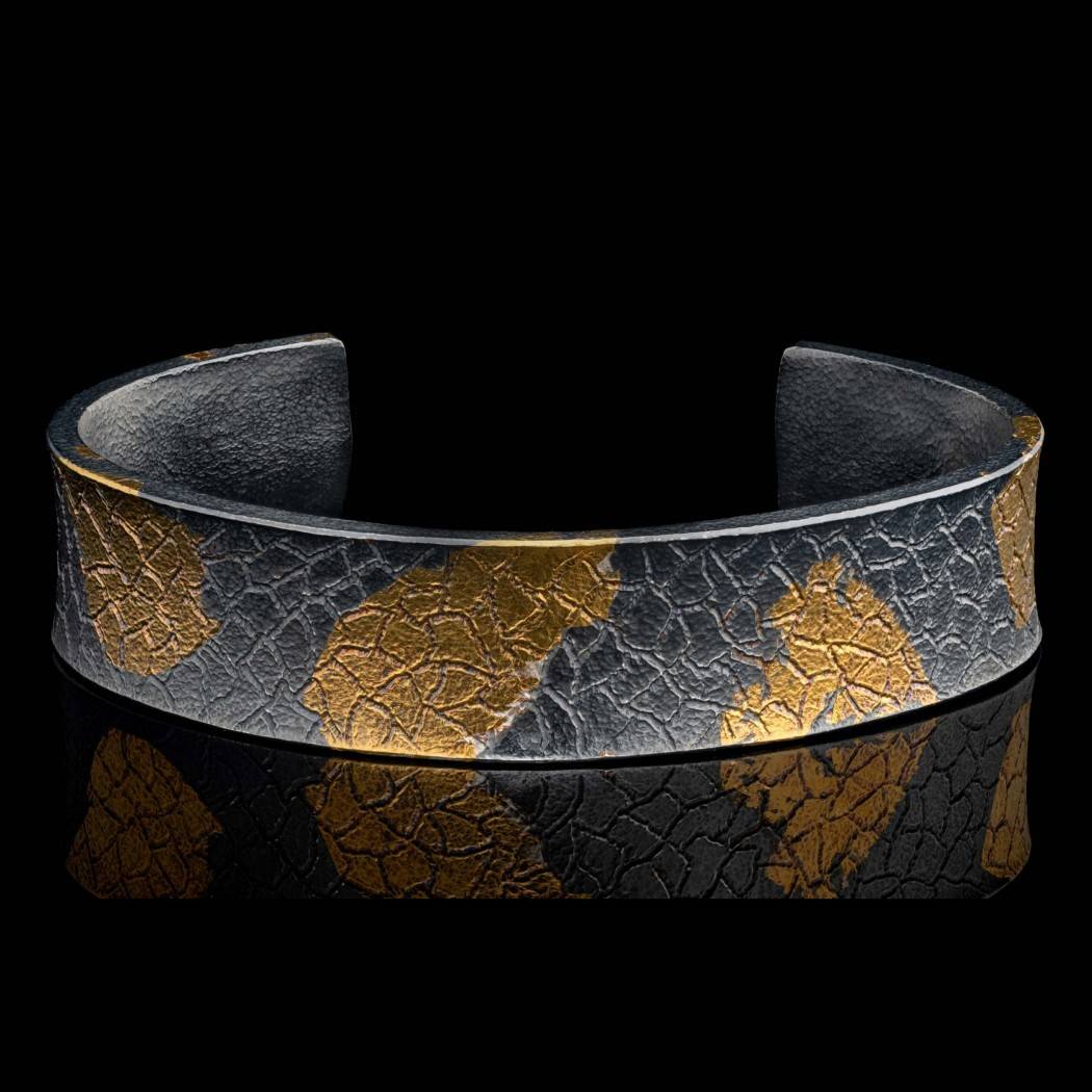 William Henry HC4  威廉亨利纯银手镯 镶嵌23.5K金 7460