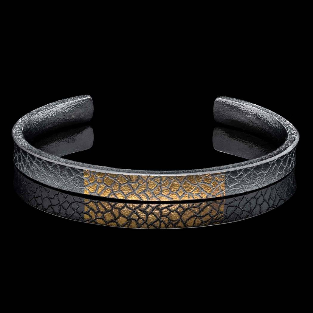 William Henry HC4  威廉亨利纯银手镯 镶嵌23.5K金 7460