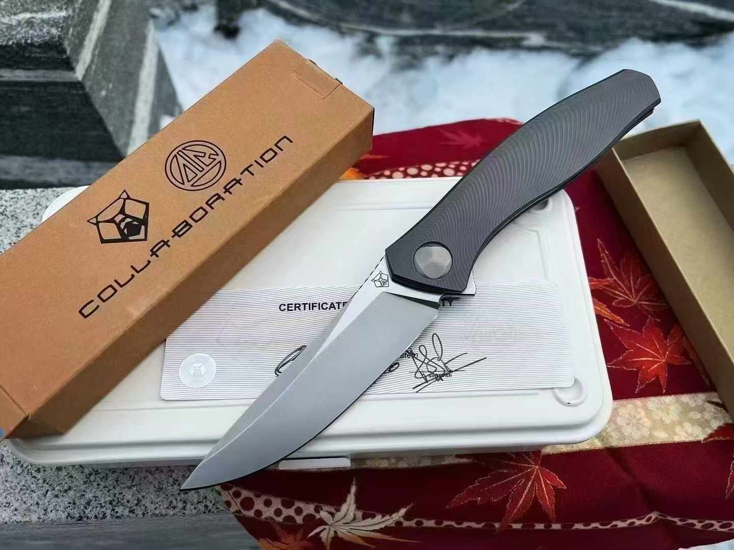Shirogorov Sinkevich BIO M398钢 钛合金柄 熊头辛克维奇联名设计