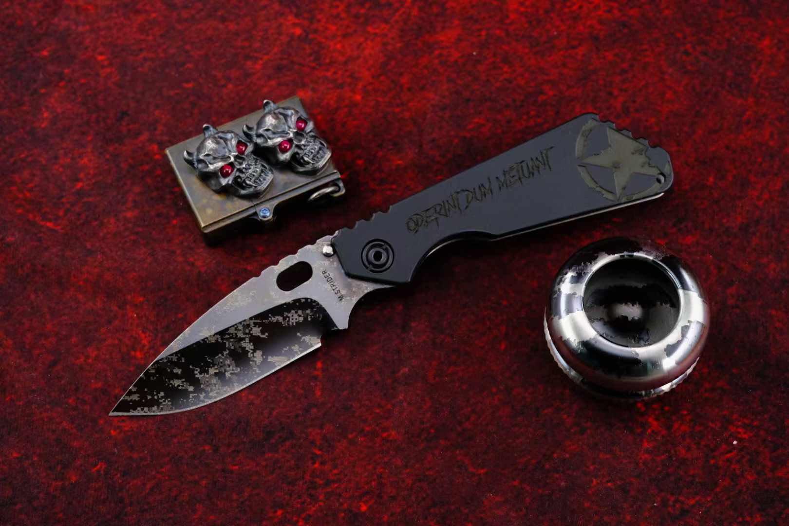 Strider SMF CTS-XHP钢 黑色铝柄雕刻贴片 美国挺进者悠悠球套装