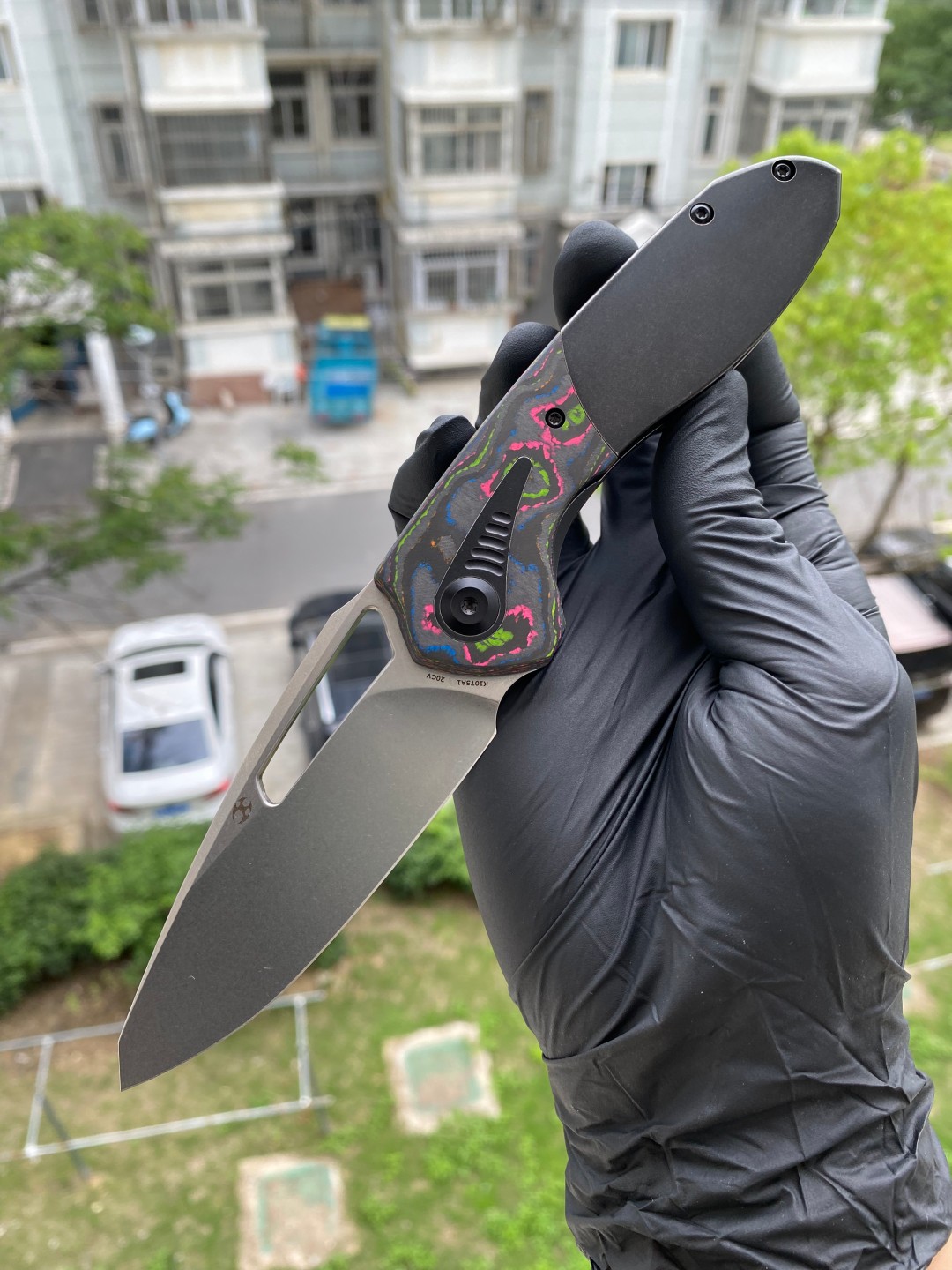 Kansept Thoth CPM-20CV钢 钛+碳纤维柄 K1075A1 1790