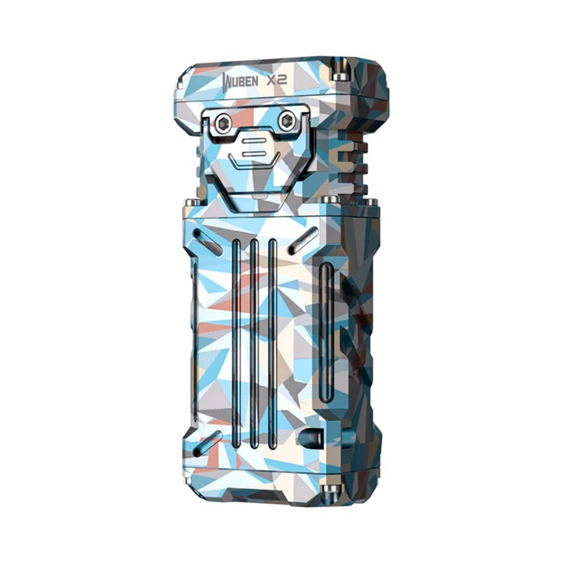 🤝WUBEN X2多功能便携Type-C口直充强光手电筒 迷彩蓝版本 1800流明 1849