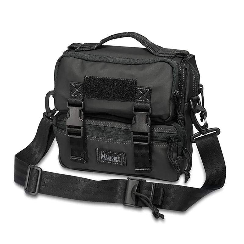 🤝Magforce 0499 随身多功能大容量单肩斜挎包 注胶黑色 1088