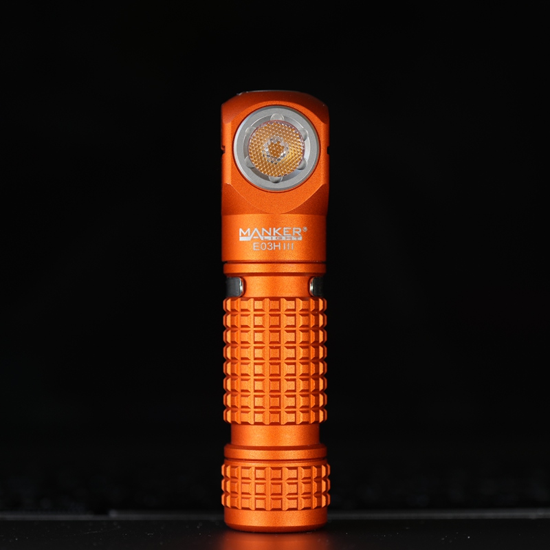 🤝Mankerlight E03 H III 拐角磁吸EDC强光小手电筒 橙色 含电池 298