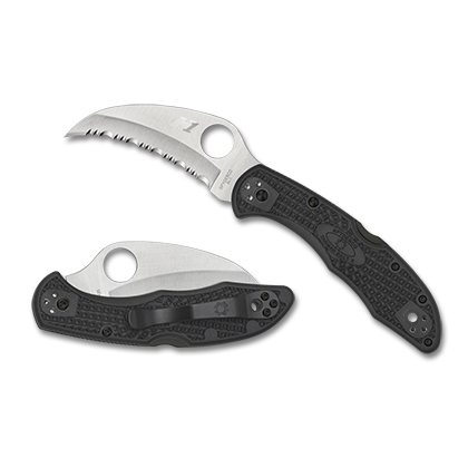 Spyderco   C106SBK2  H-2钢   FRN尼龙手柄    黑色  810