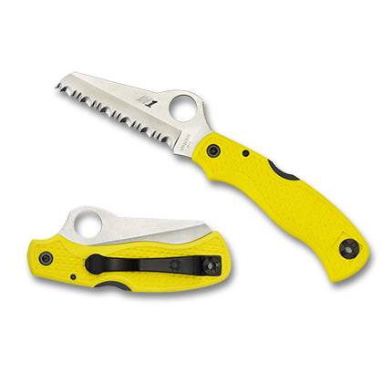 Spyderco   C118SYL   H-2钢   FRN尼龙手柄   黄色   810